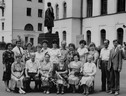 Выпуск 1963 года и преподаватели на вечере встречи (В.А. Ивонинский сидит второй слева)